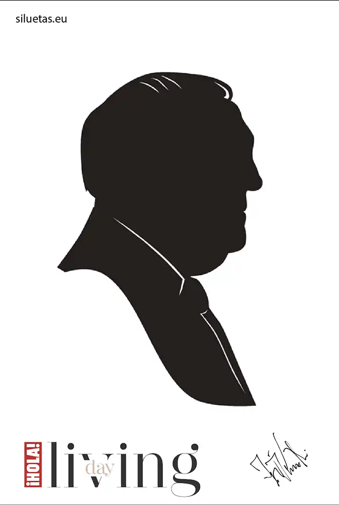 Igor Kucinic's silhouette portraits featured in ¡HOLA! Living magazine