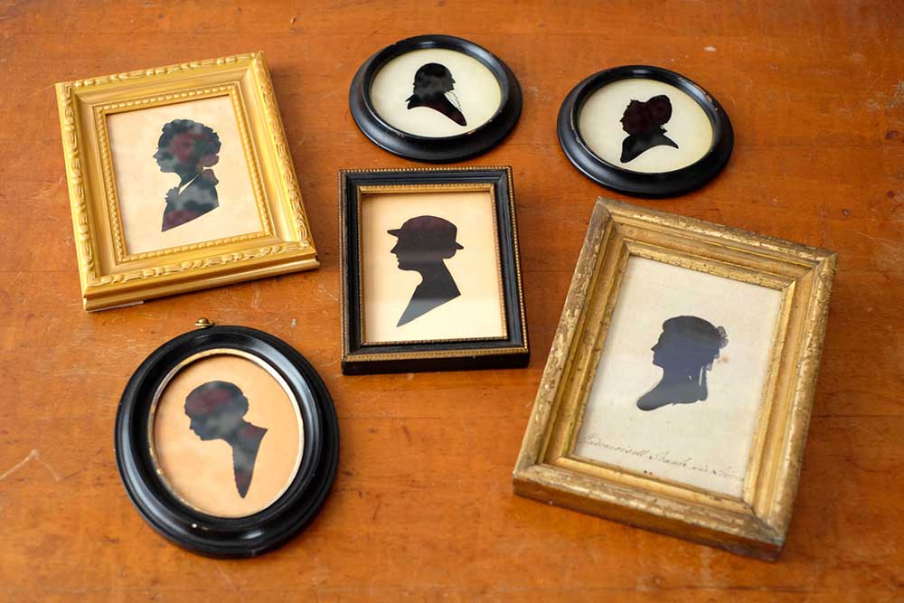 Framed silhouette profiles